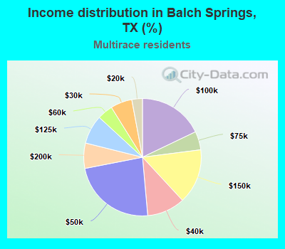 Income distribution in Balch Springs, TX (%)