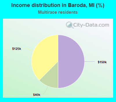 Income distribution in Baroda, MI (%)