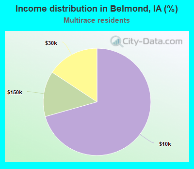 Income distribution in Belmond, IA (%)