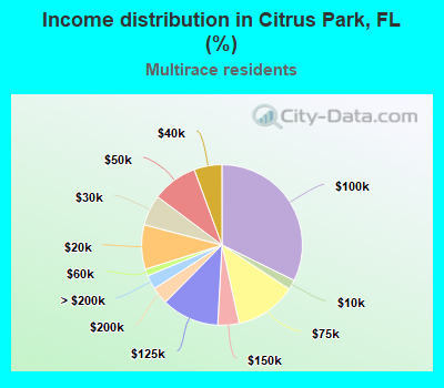 Income distribution in Citrus Park, FL (%)