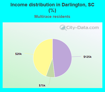 Income distribution in Darlington, SC (%)