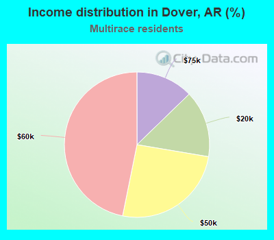 Income distribution in Dover, AR (%)