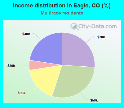 Income distribution in Eagle, CO (%)