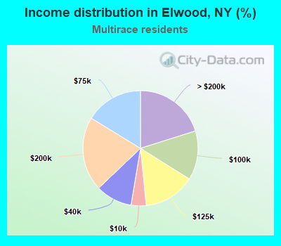 Income distribution in Elwood, NY (%)