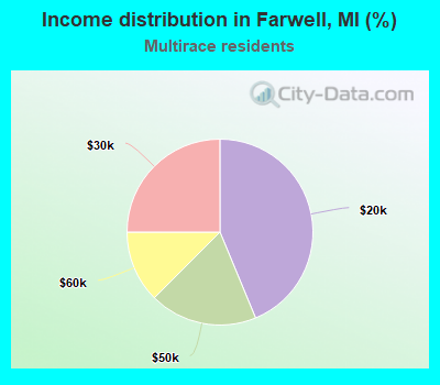 Income distribution in Farwell, MI (%)