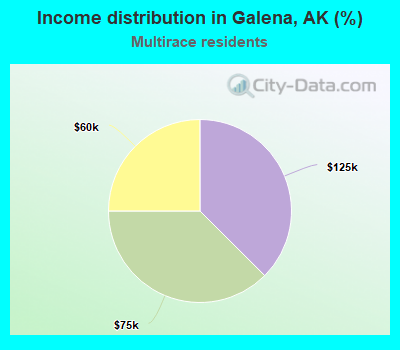 Income distribution in Galena, AK (%)