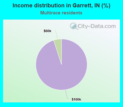 Income distribution in Garrett, IN (%)