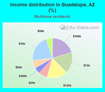 Income distribution in Guadalupe, AZ (%)
