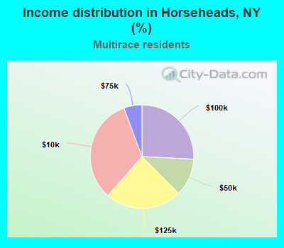 Income distribution in Horseheads, NY (%)