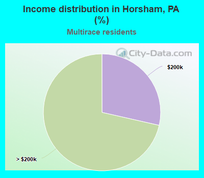 Income distribution in Horsham, PA (%)