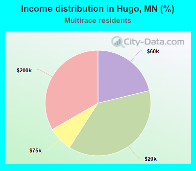 Income distribution in Hugo, MN (%)
