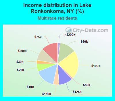 Income distribution in Lake Ronkonkoma, NY (%)