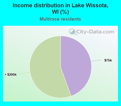 Income distribution in Lake Wissota, WI (%)
