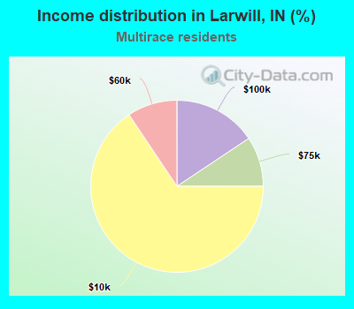 Income distribution in Larwill, IN (%)