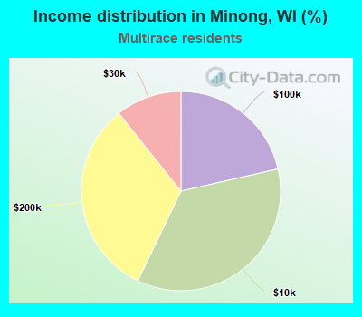 Income distribution in Minong, WI (%)