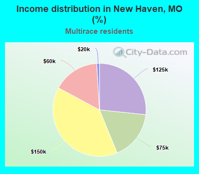 Income distribution in New Haven, MO (%)