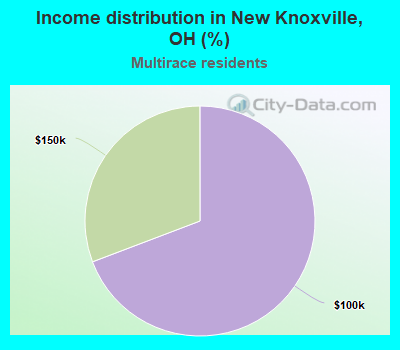 Income distribution in New Knoxville, OH (%)