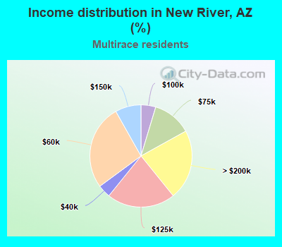 Income distribution in New River, AZ (%)