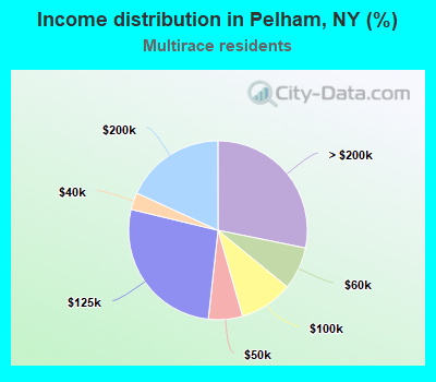 Income distribution in Pelham, NY (%)