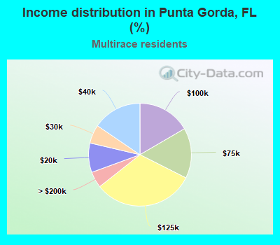Income distribution in Punta Gorda, FL (%)