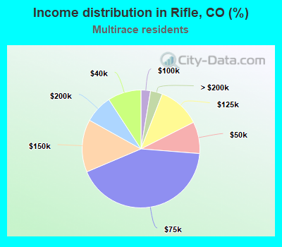 Income distribution in Rifle, CO (%)