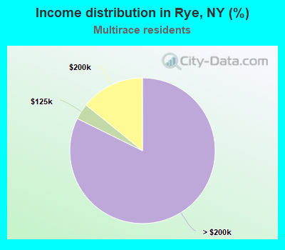 Income distribution in Rye, NY (%)