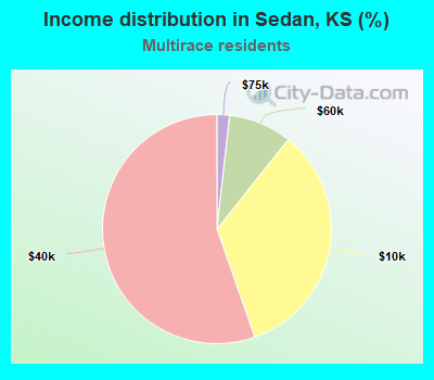 Income distribution in Sedan, KS (%)