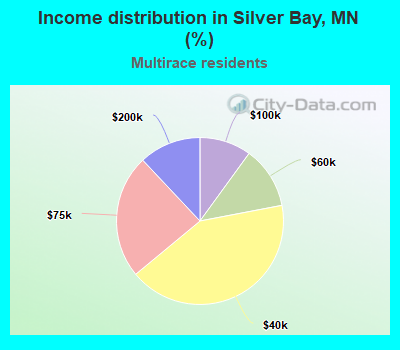 Income distribution in Silver Bay, MN (%)