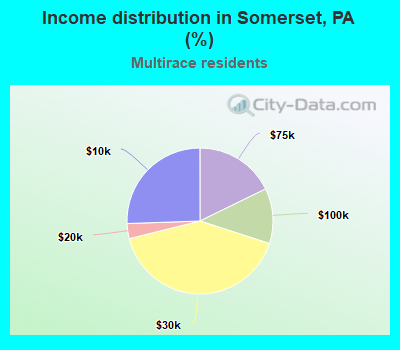 Income distribution in Somerset, PA (%)