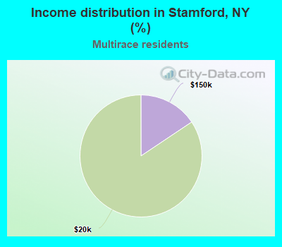 Income distribution in Stamford, NY (%)