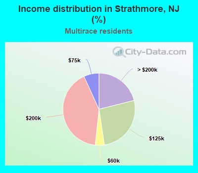 Income distribution in Strathmore, NJ (%)