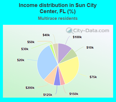 Income distribution in Sun City Center, FL (%)