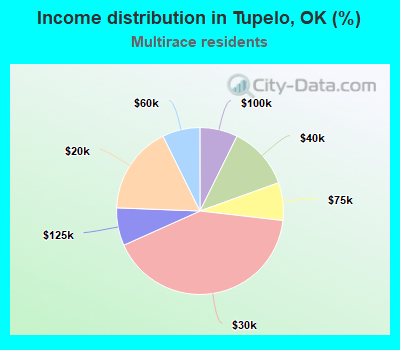 Income distribution in Tupelo, OK (%)