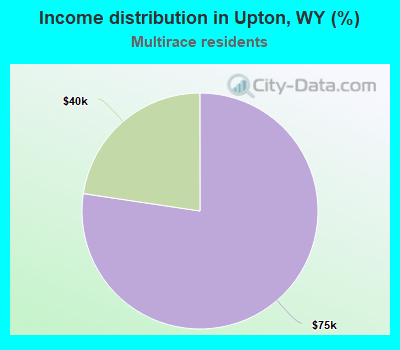 Income distribution in Upton, WY (%)