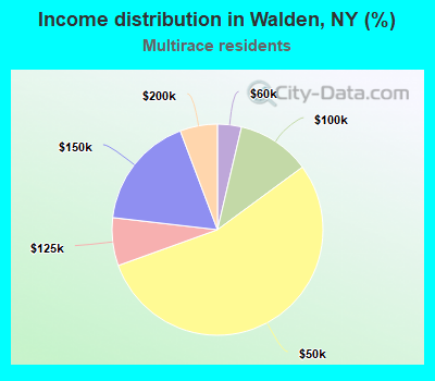 Income distribution in Walden, NY (%)