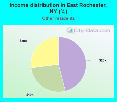 Income distribution in East Rochester, NY (%)