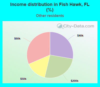 Income distribution in Fish Hawk, FL (%)