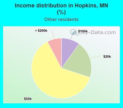 Income distribution in Hopkins, MN (%)