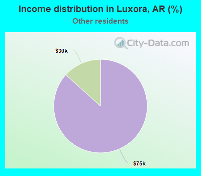 Income distribution in Luxora, AR (%)