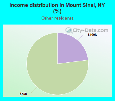 Income distribution in Mount Sinai, NY (%)