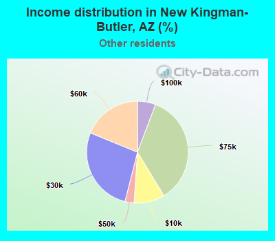 Income distribution in New Kingman-Butler, AZ (%)