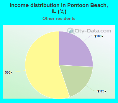 Income distribution in Pontoon Beach, IL (%)