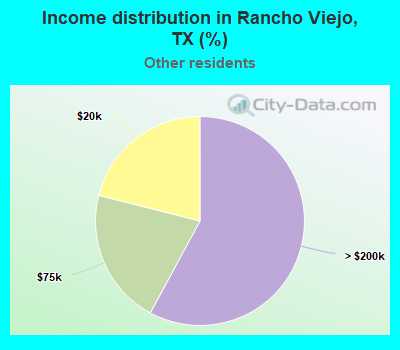 Income distribution in Rancho Viejo, TX (%)