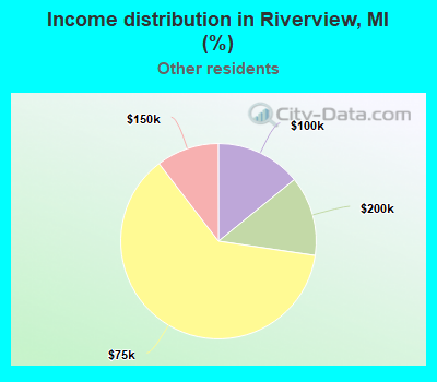Income distribution in Riverview, MI (%)