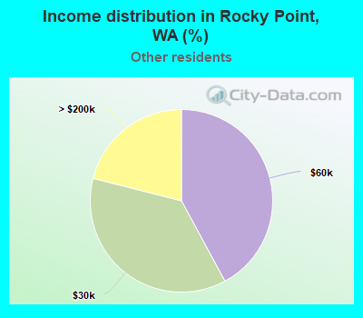 Income distribution in Rocky Point, WA (%)