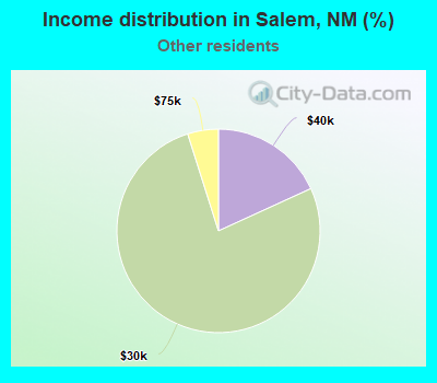 Income distribution in Salem, NM (%)