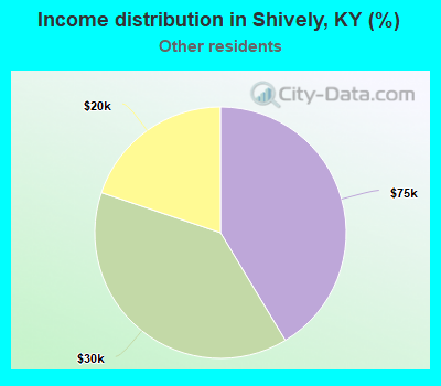 Income distribution in Shively, KY (%)