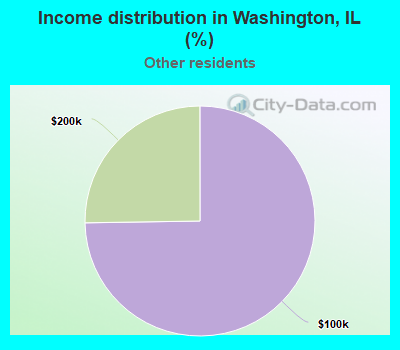 Income distribution in Washington, IL (%)