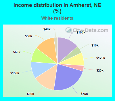 Income distribution in Amherst, NE (%)