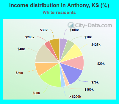 Income distribution in Anthony, KS (%)